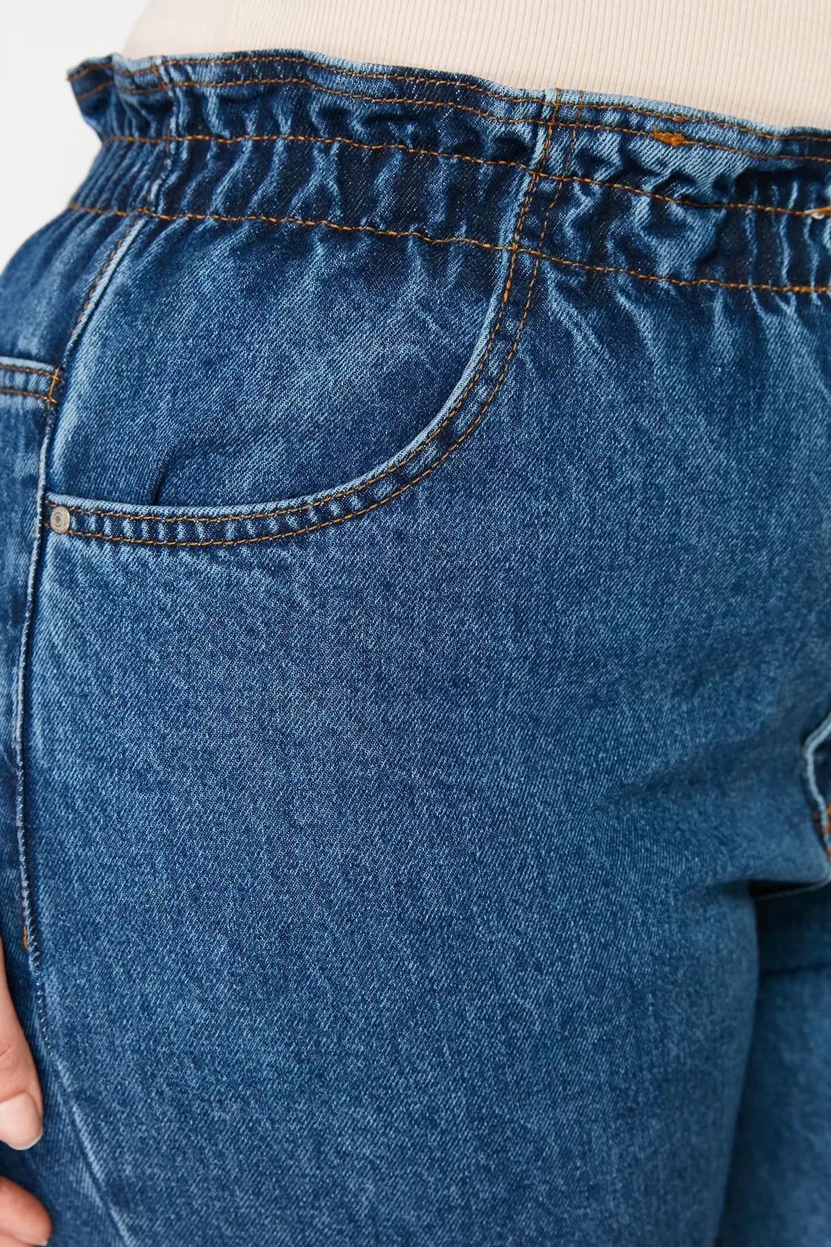 Blue Mom Plus Size Jeans, Blue, large image number 4