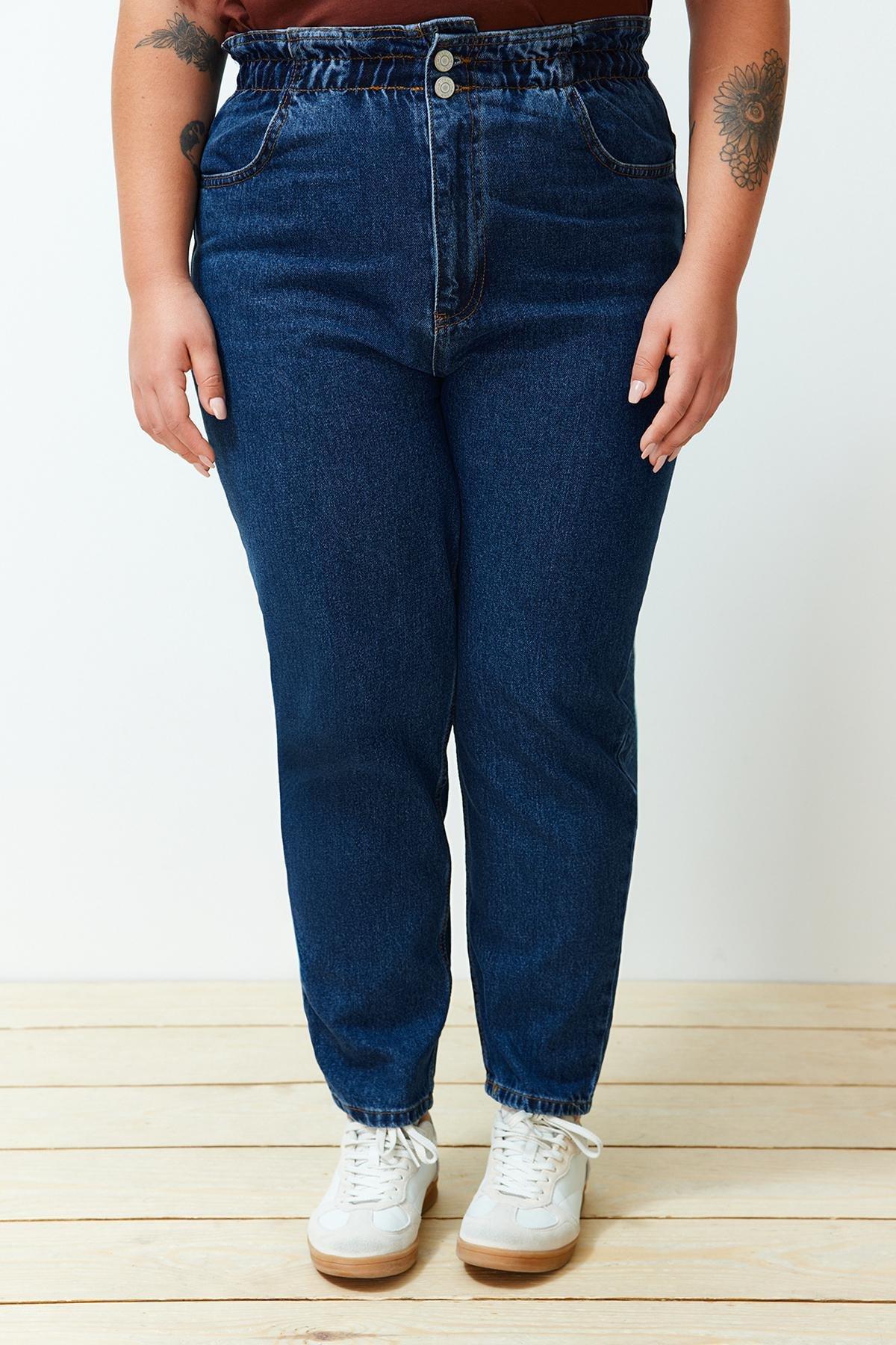 Blue Mom Plus Size Jeans, , large image number 6