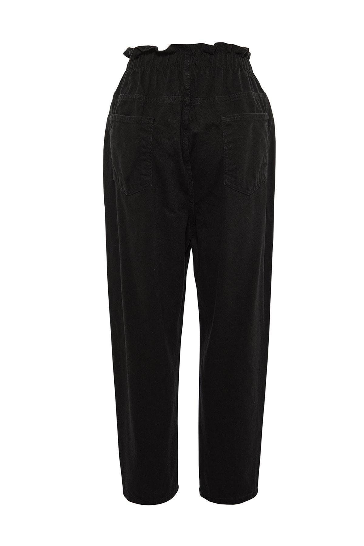 Trendyol - Black High Waist Mom Plus Size Jeans