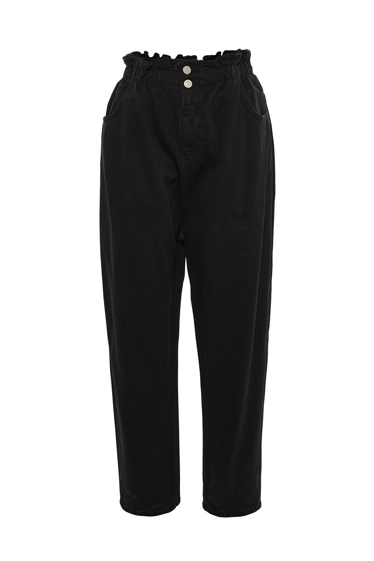 Black High Waist Mom Plus Size Jeans, , large image number 8