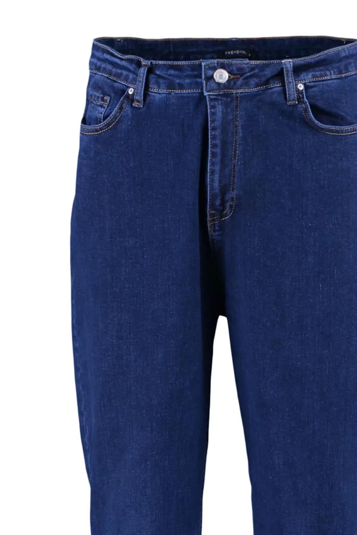 جينز بقصة سليم فت للمقاسات الكبيرة، أزرق, Blue, large image number 5