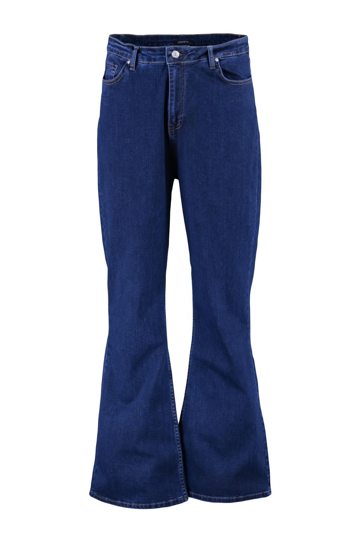 Blue Slim Plus Size Jeans, , large image number 6
