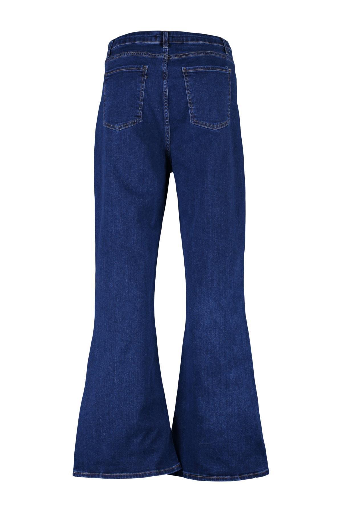 Blue Slim Plus Size Jeans, , large image number 7