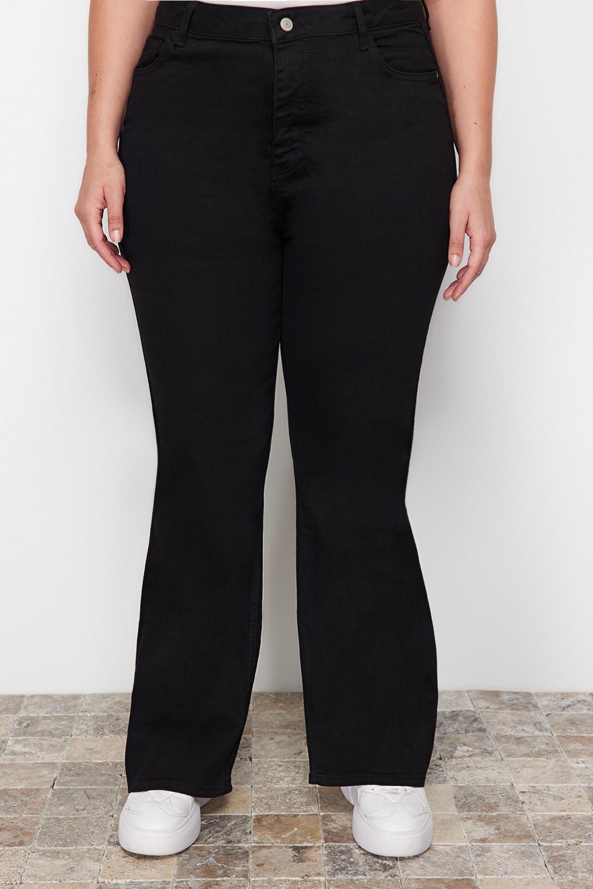 Black Slim Plus Size Jeans, , large image number 7