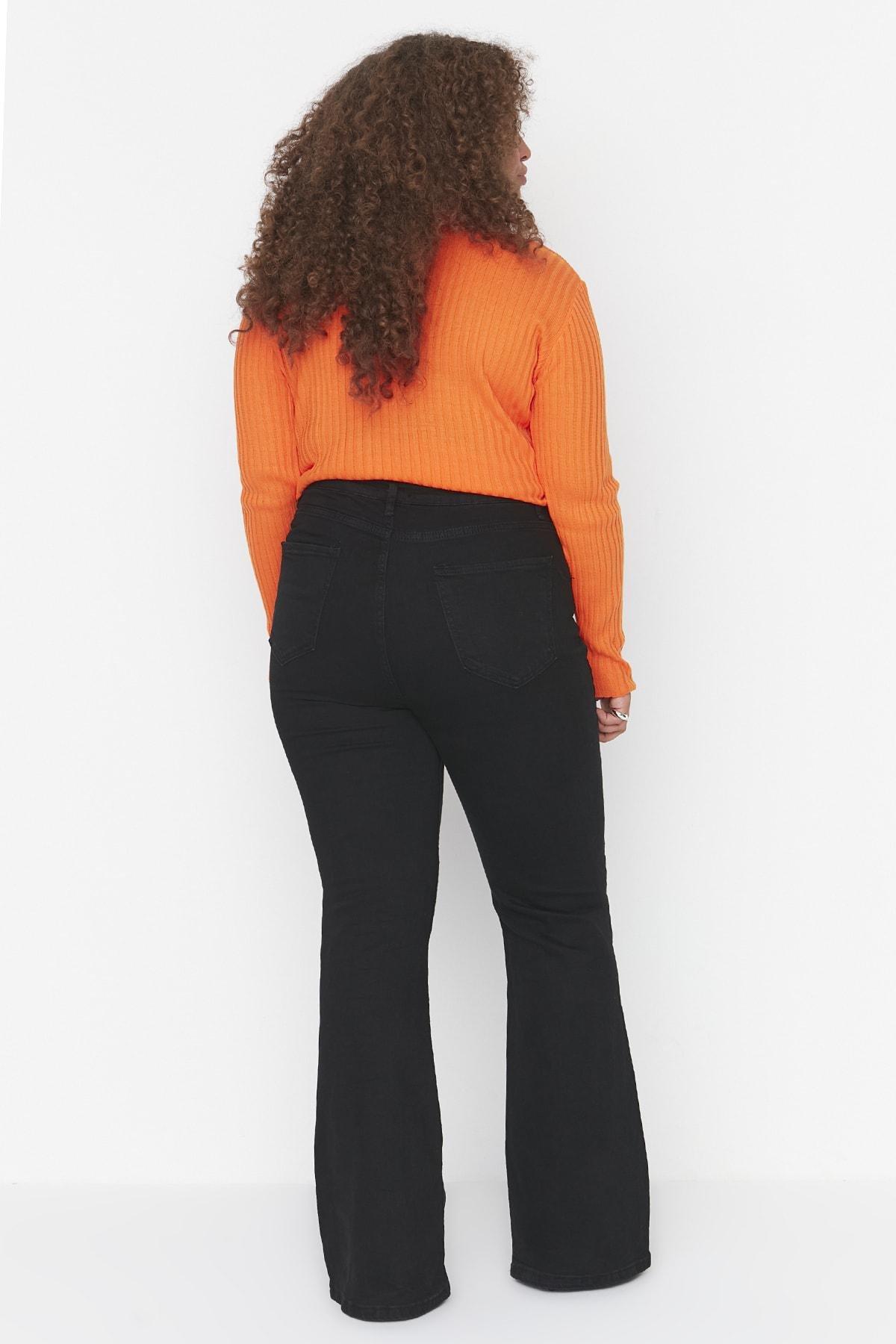 Black Slim Plus Size Jeans, , large image number 8