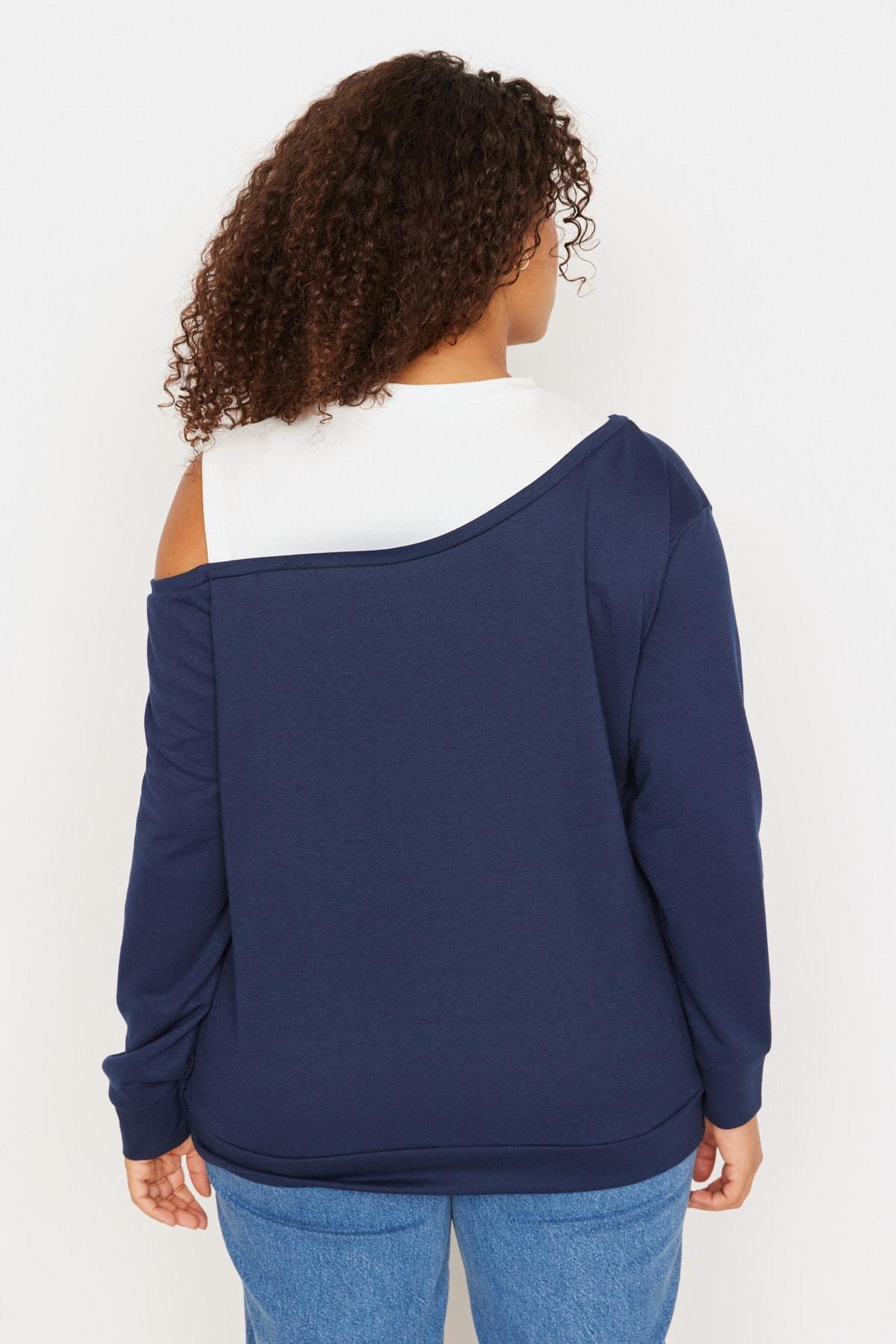 Navy Regular Plus Size Sweatshirt, , large image number 4