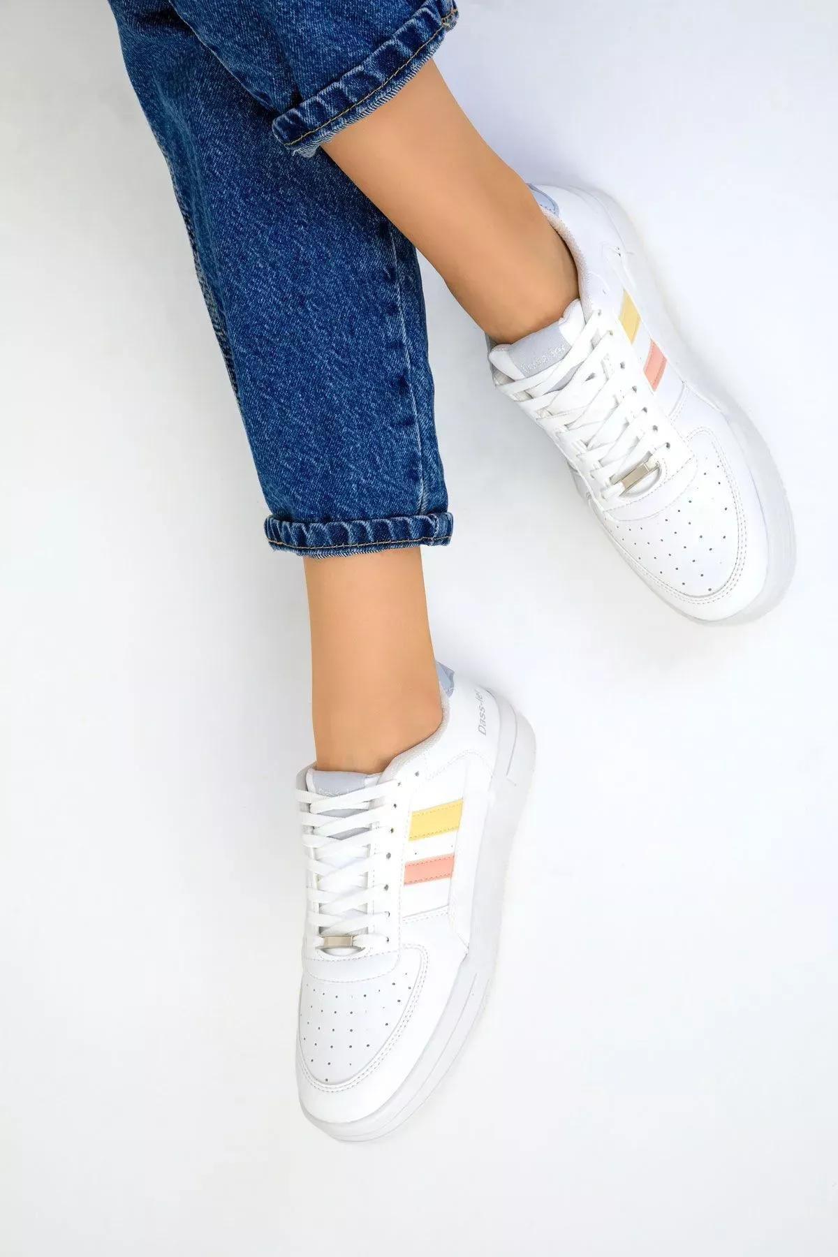 White-Powder-Yellow Unisex Sneaker 17105, C101_5551, large image number 2