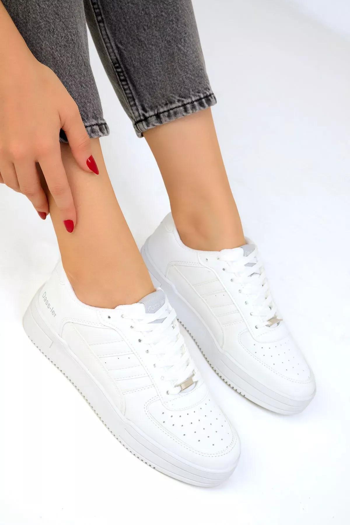 White Unisex Sneakers, , large image number 0