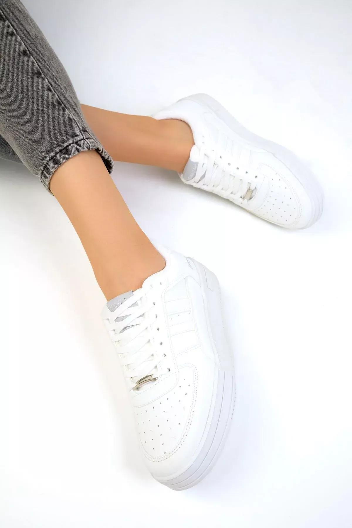 White Unisex Sneakers, , large image number 4