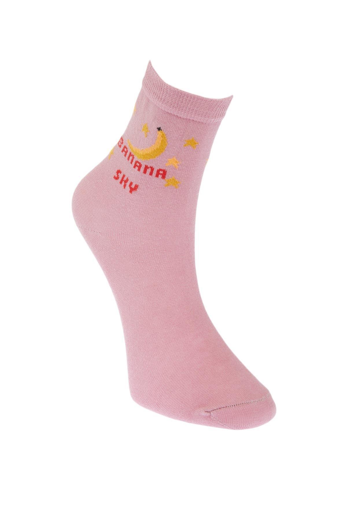 Pink Printed Socks, Set Of 3, , large image number 3