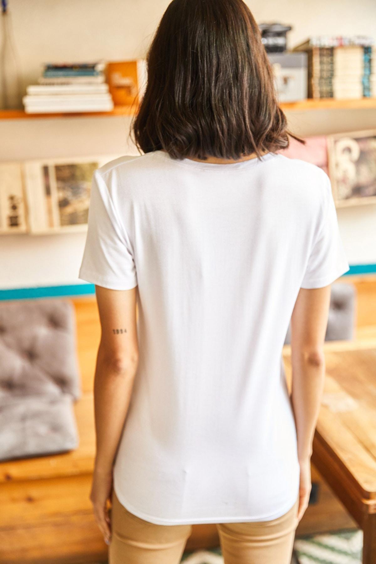 Cream Slim Fit T-Shirt, , large image number 4