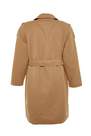 Trendyol - Brown Double Plus Size Trench Coat