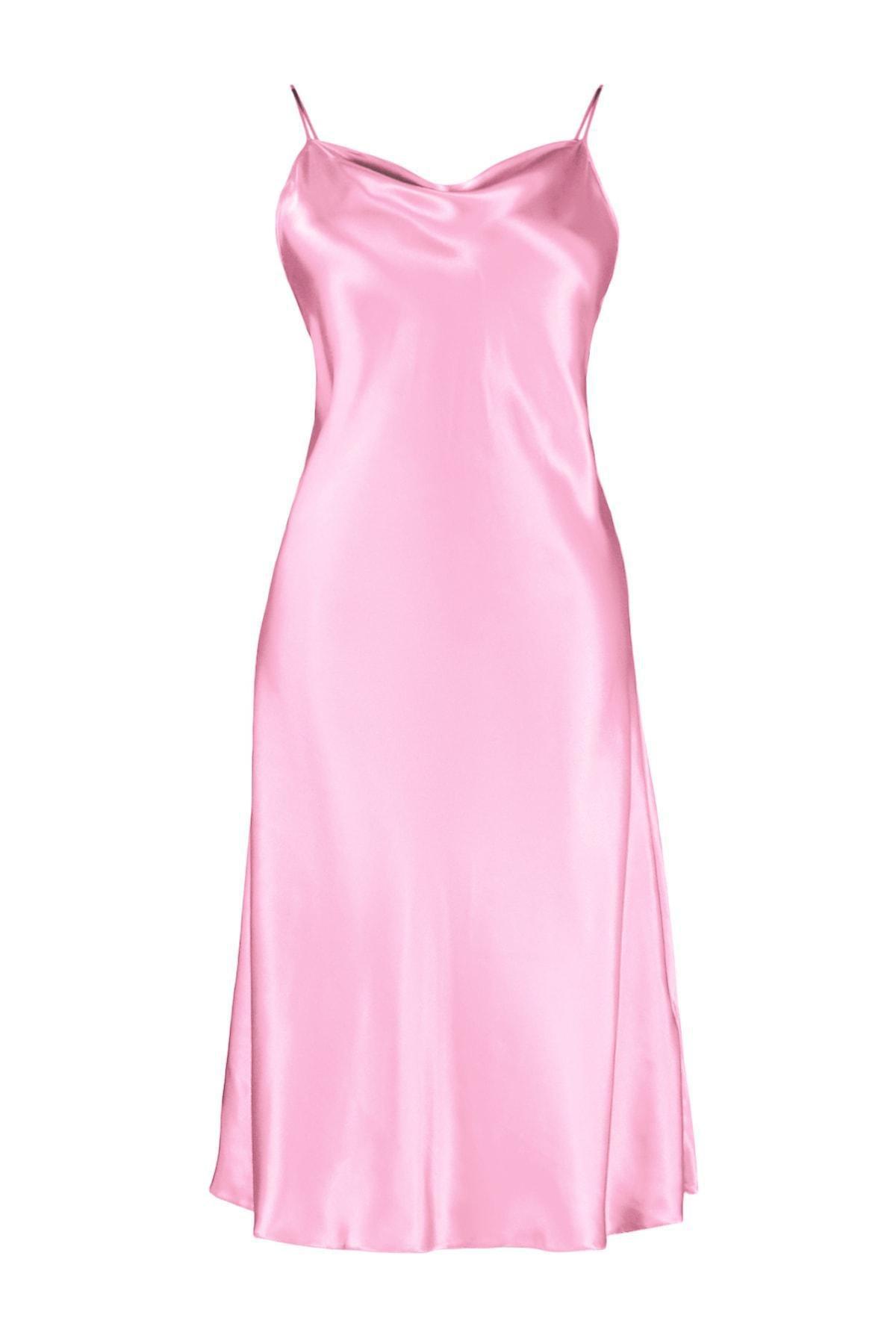Pink Cowl Neck Plus Size Nightgown, , large image number 5