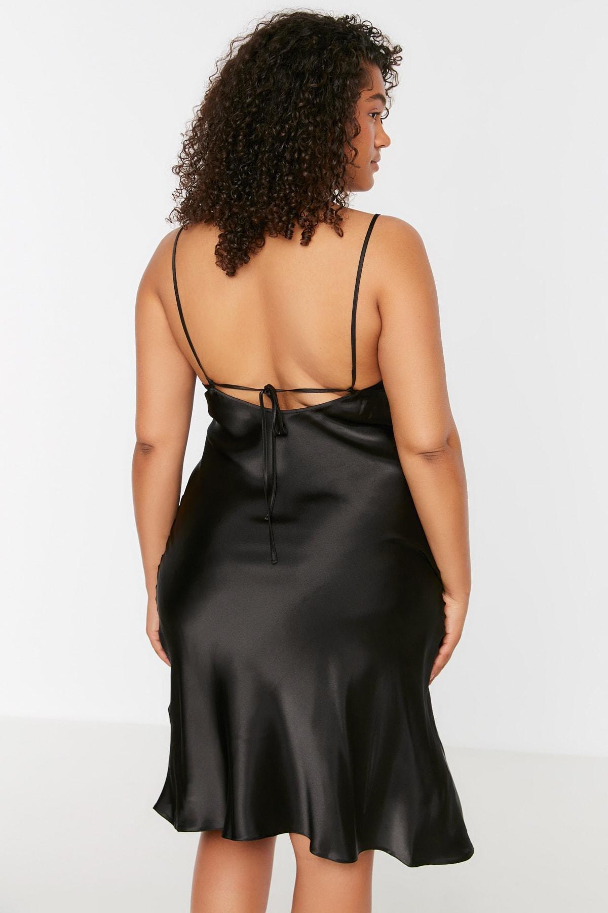 Black Plus Size Nightgown, Set Of 2, , large image number 4