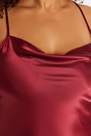 Trendyol - Burgundy Basic Plus Size Nightgown, Set Of 2