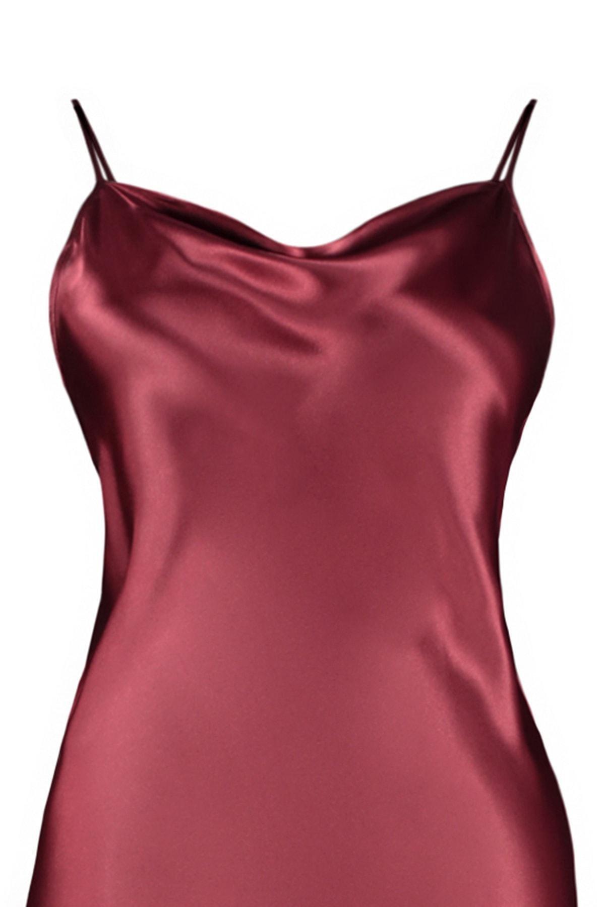 Burgundy Basic Plus Size Nightgown, Set Of 2, , large image number 7