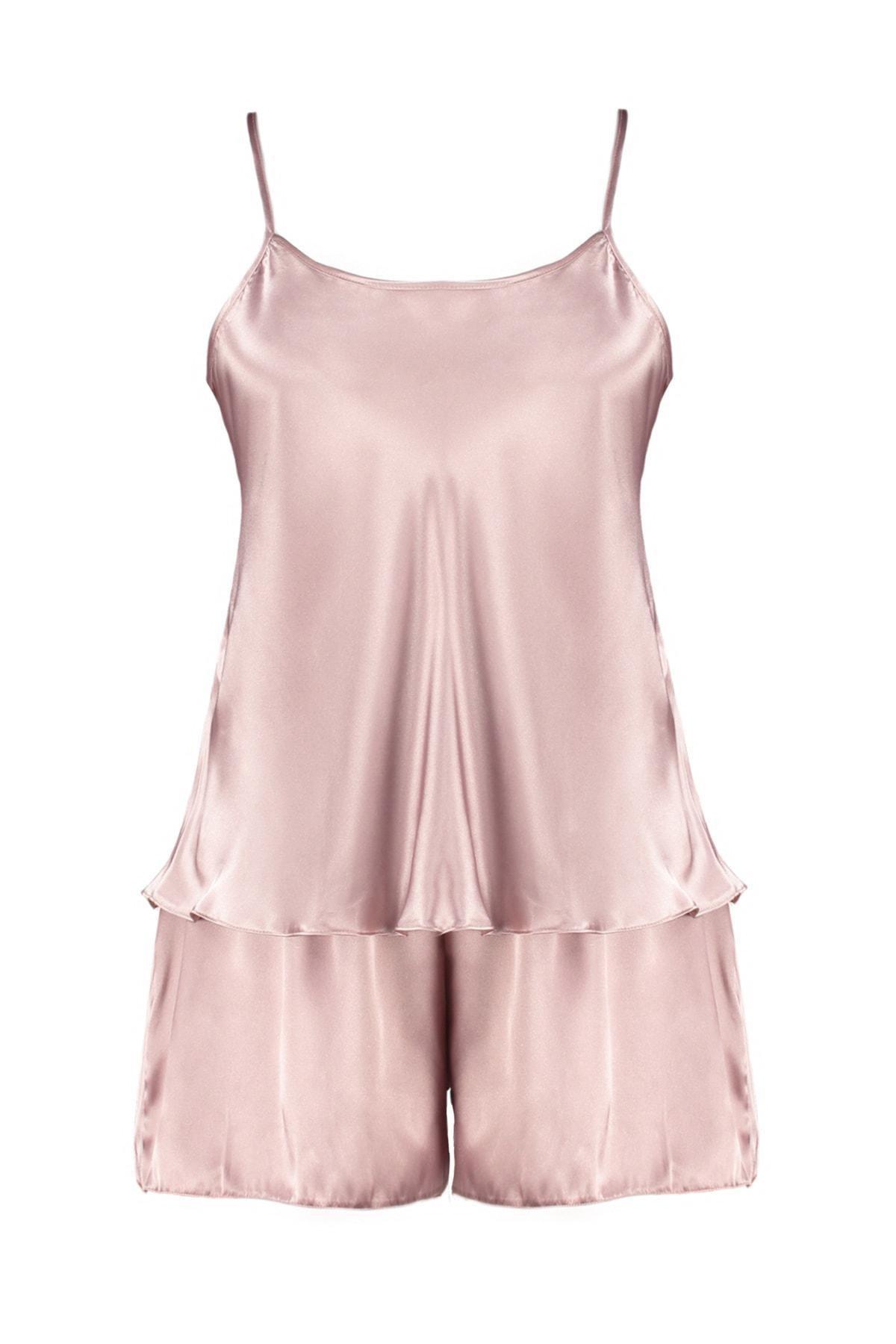Pink Acrylic Plus Size Pajama Set, , large image number 5
