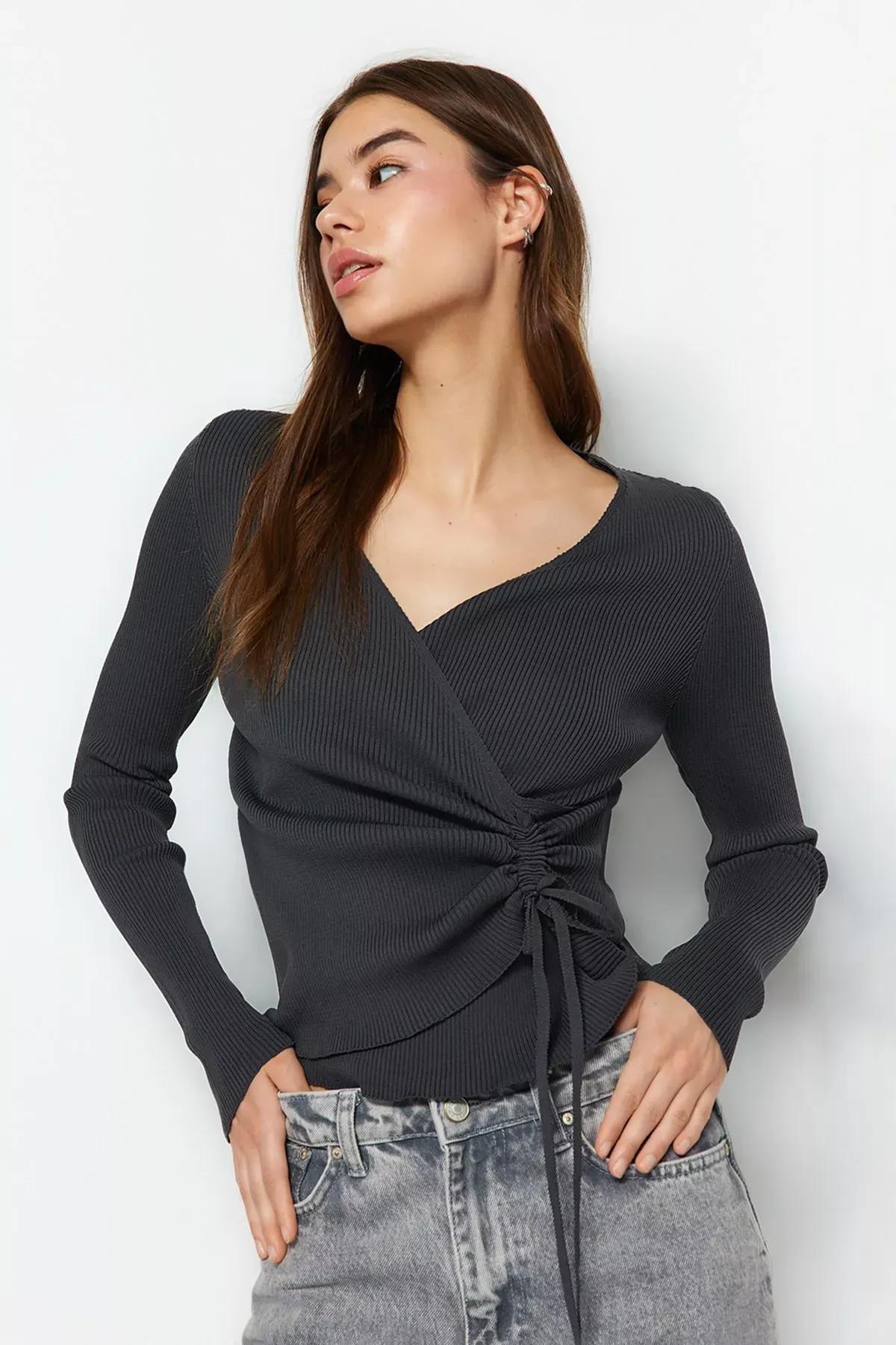 Grey Regular Sweater, , large image number 1