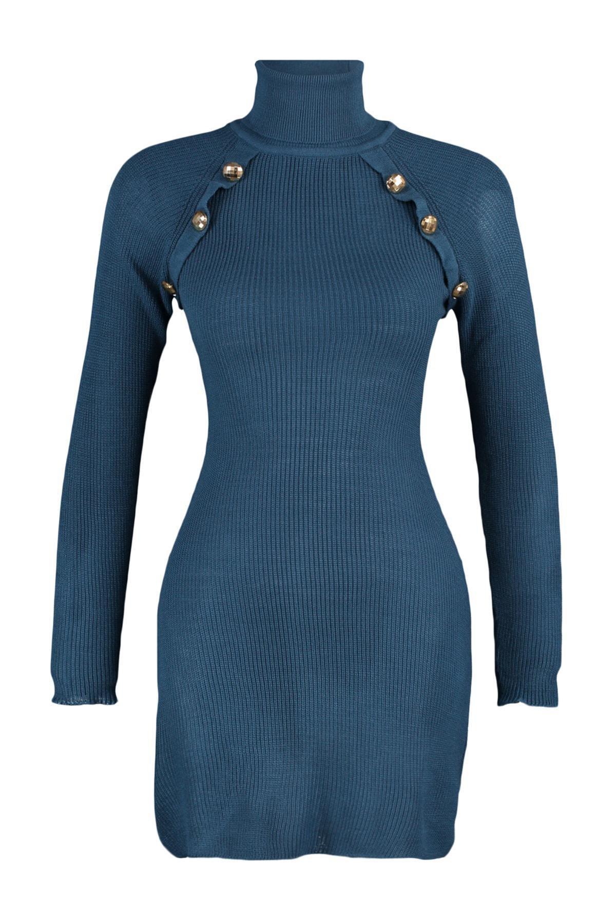 Navy Pullover Maxi Dress, , large image number 6