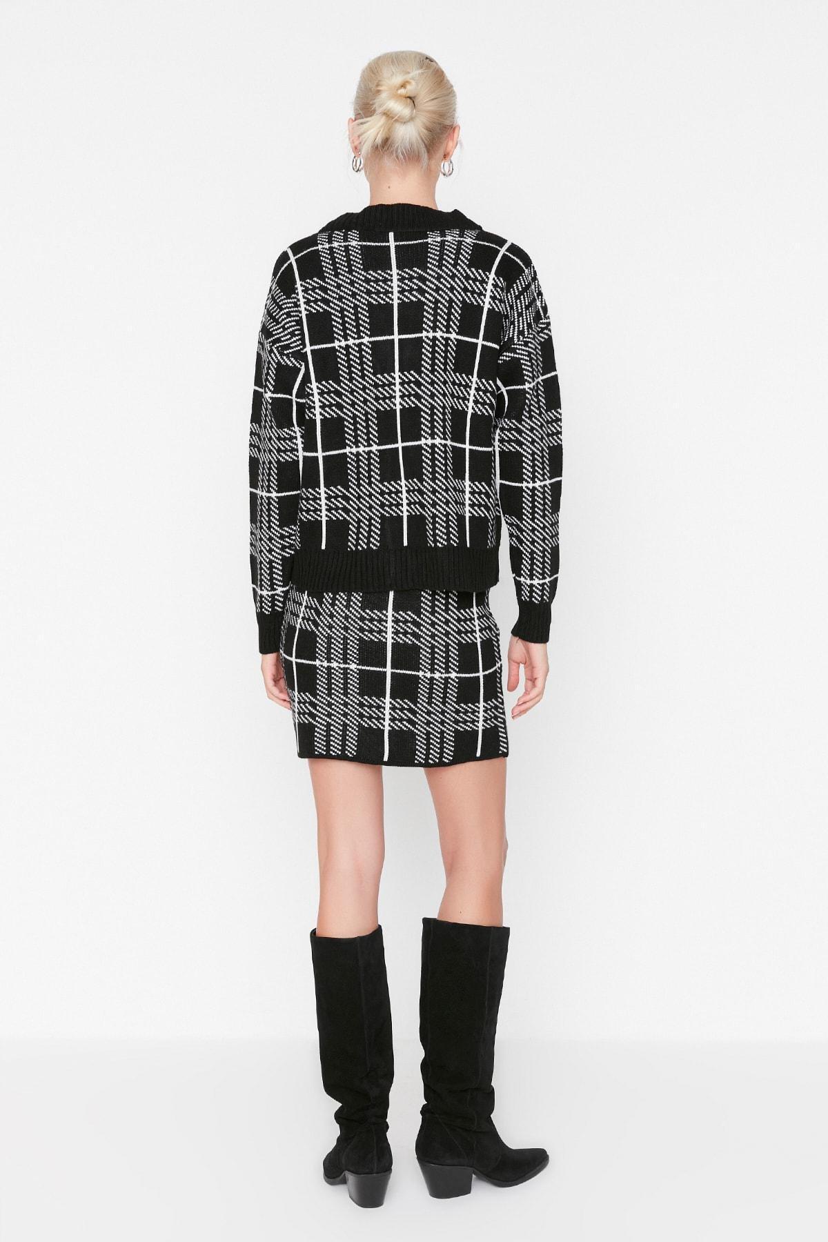 Black Plaid Co-Ord Set, , large image number 4