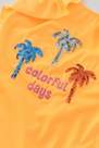 Dagi - Orange Printed Flounce Swimsuit, Kids Girls