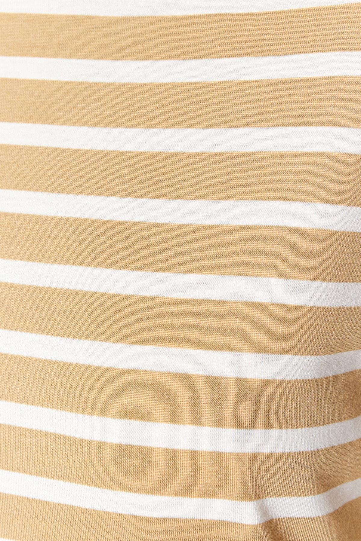 Beige Striped T-Shirt, , large image number 4