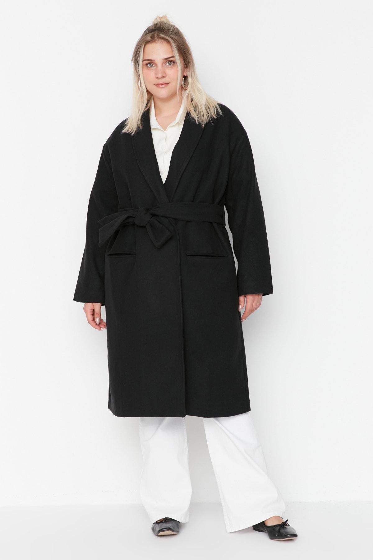 Trendyol - Black Parkas Plus Size Coat