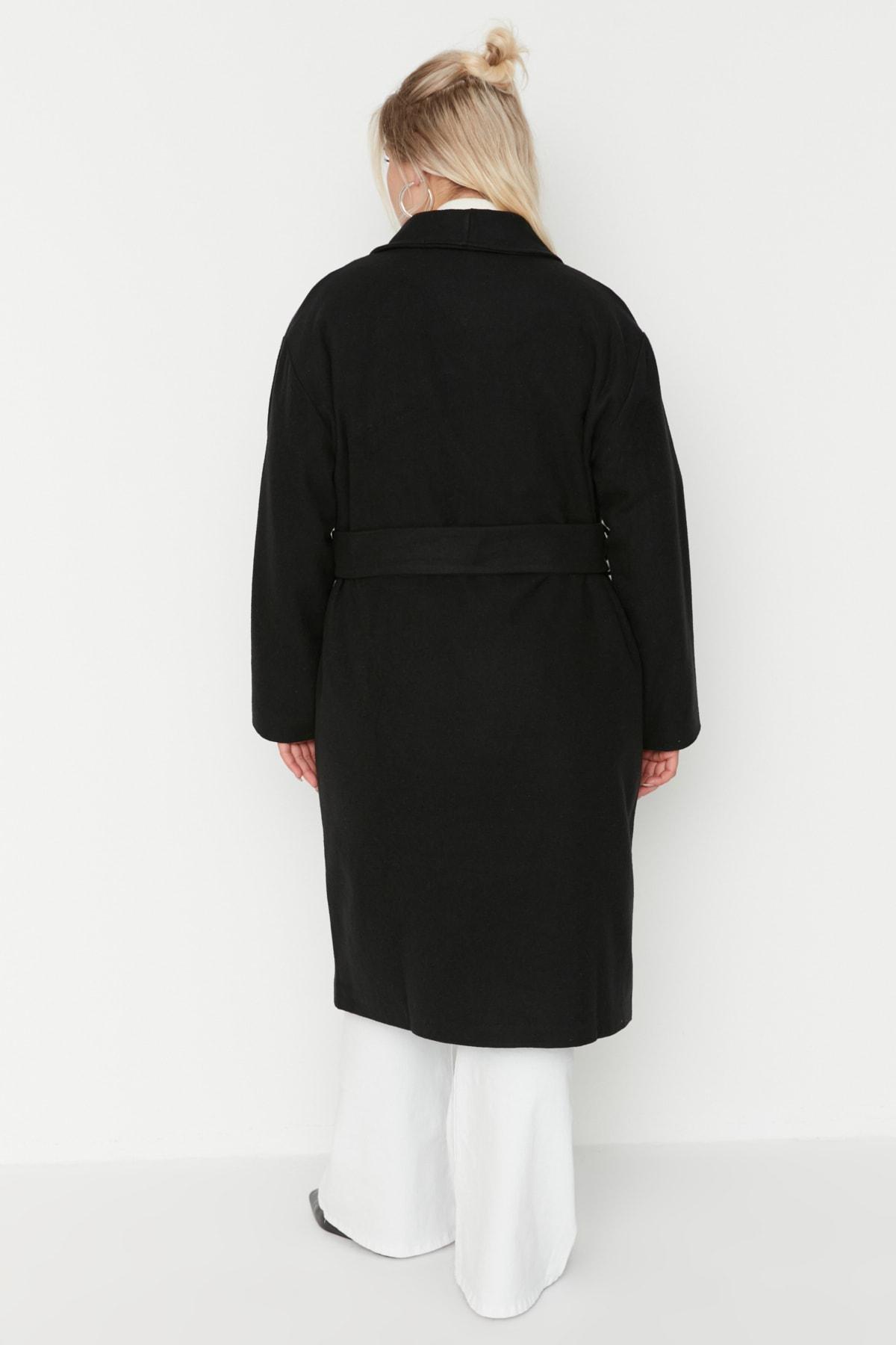 Black Parkas Plus Size Coat, , large image number 5