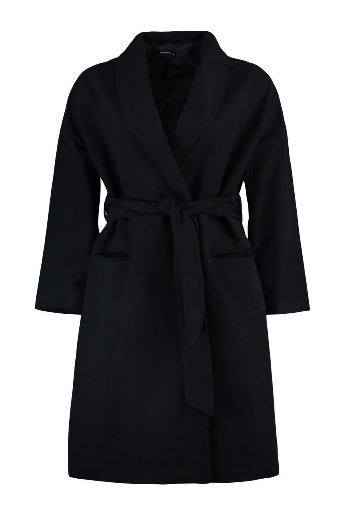 Black Parkas Plus Size Coat, , large image number 8