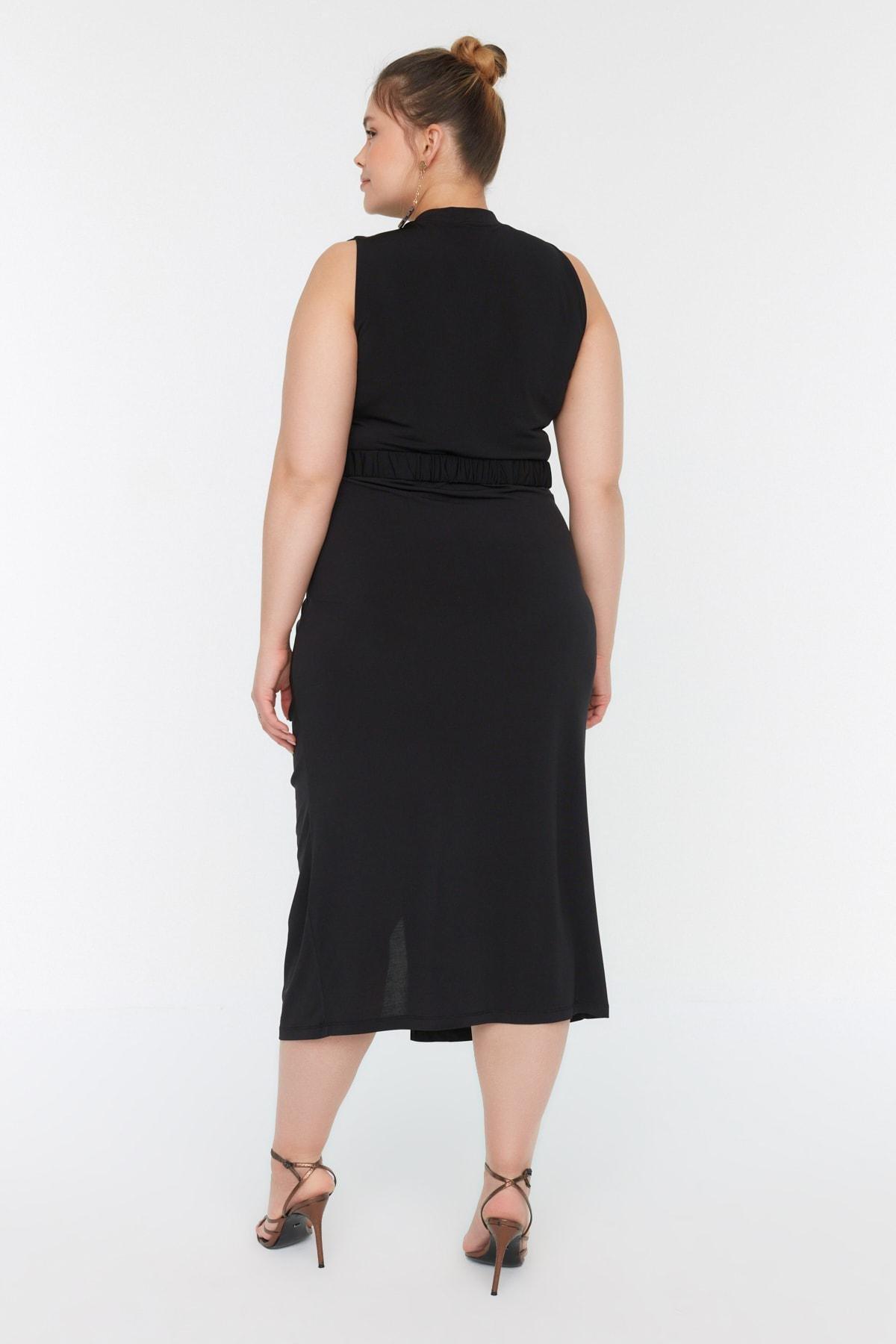 Black Bodycon Plus Size Dress, , large image number 4