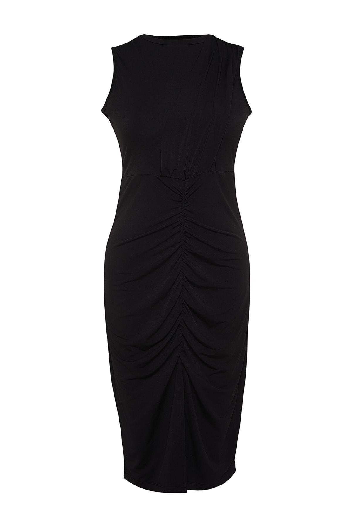 Trendyol - Black Bodycon Plus Size Dress