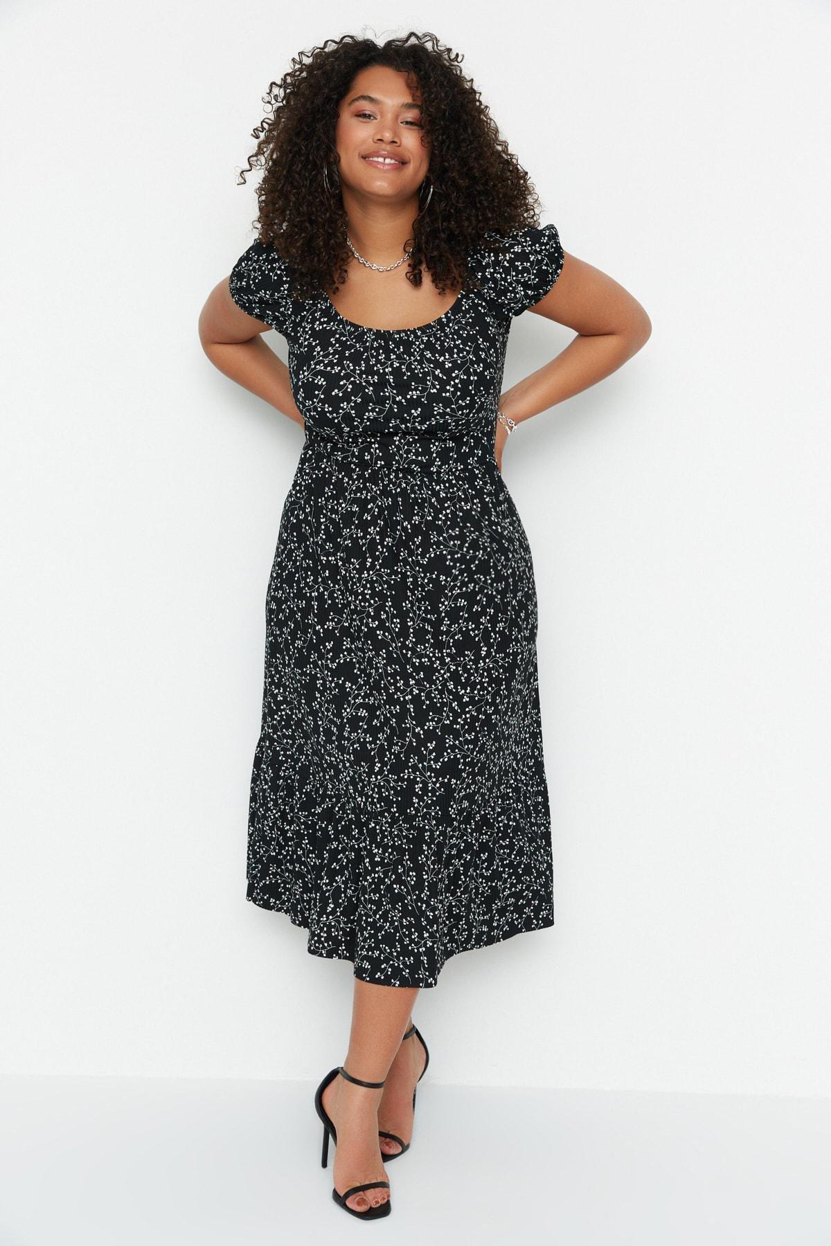 Black Off-Shoulder Plus Size Dress, , large image number 3