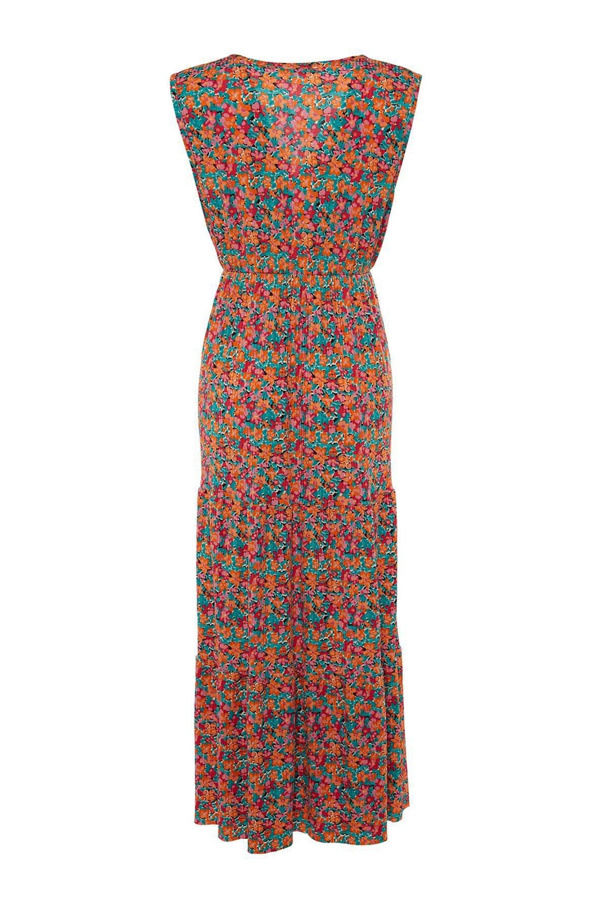 Multicolour Floral Plus Size Dress, , large image number 6