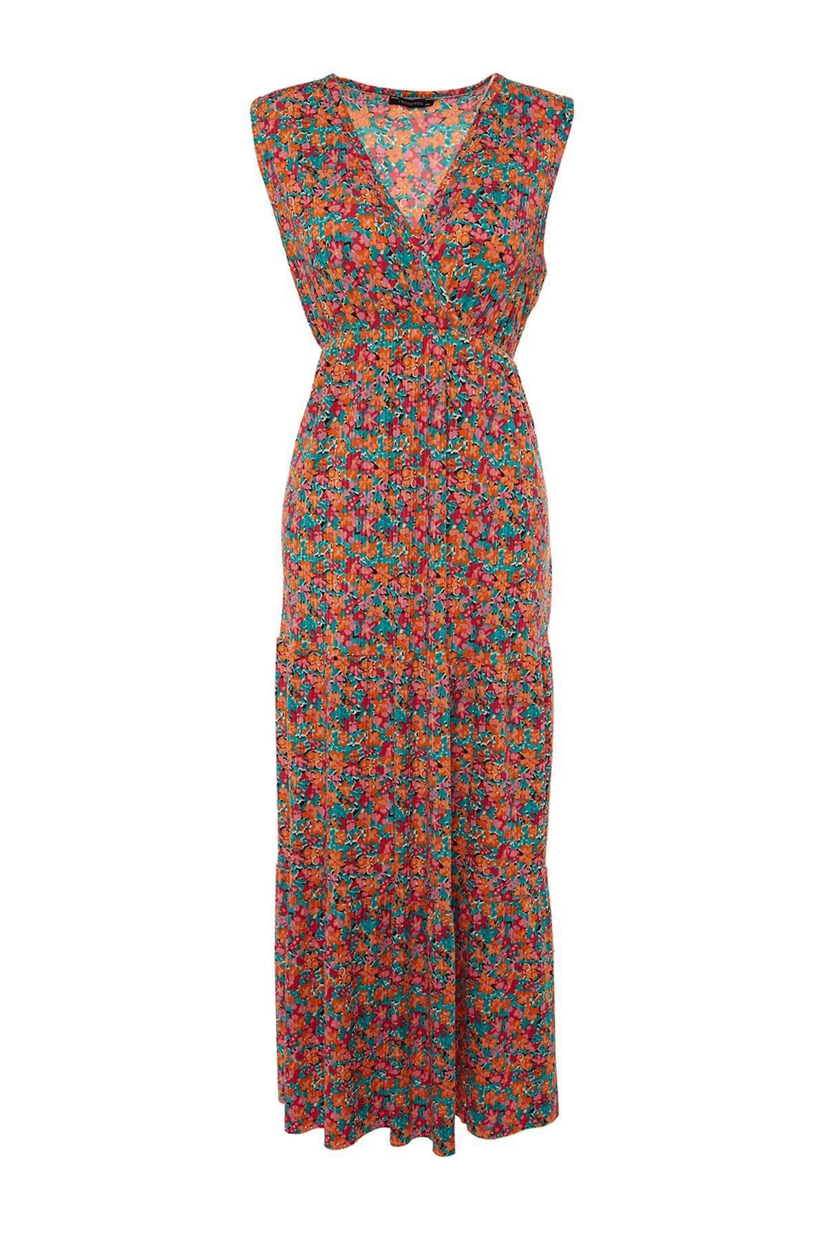 Multicolour Floral Plus Size Dress, , large image number 7