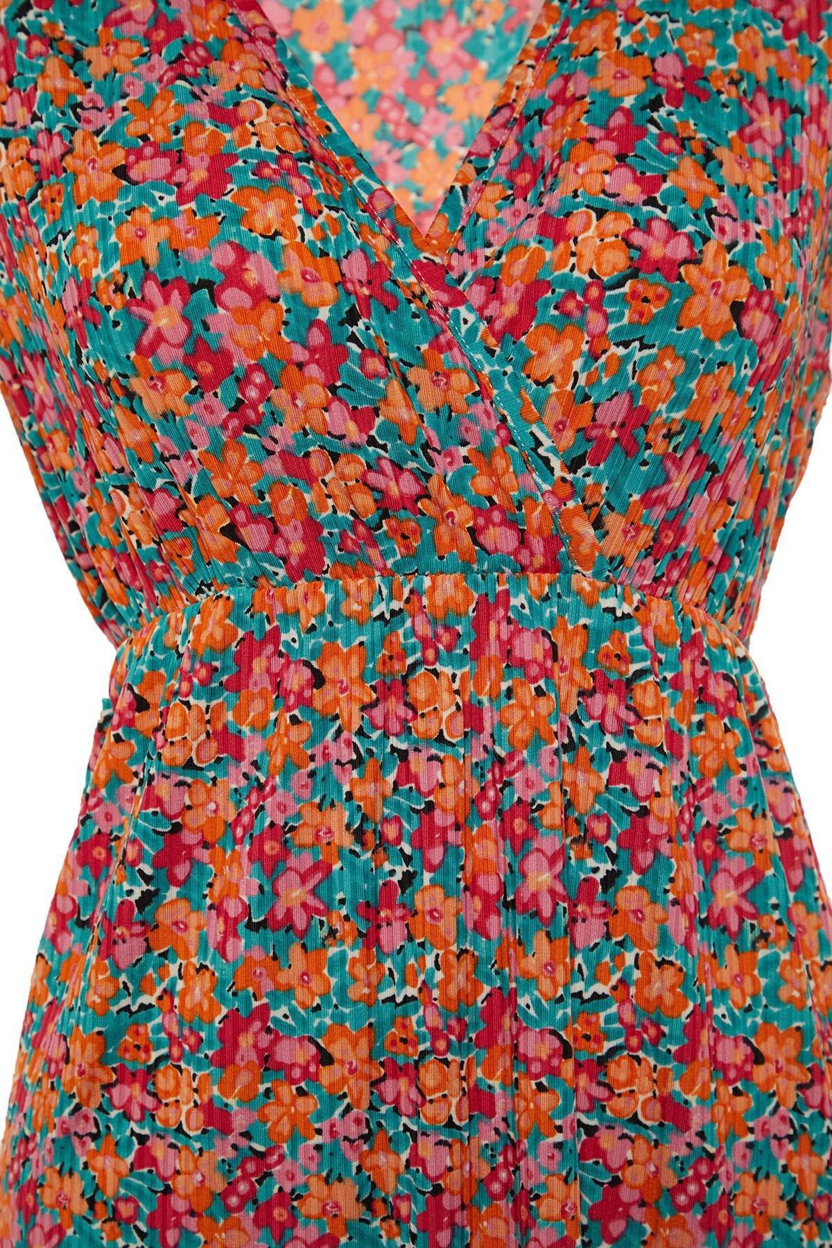 Multicolour Floral Plus Size Dress, , large image number 8