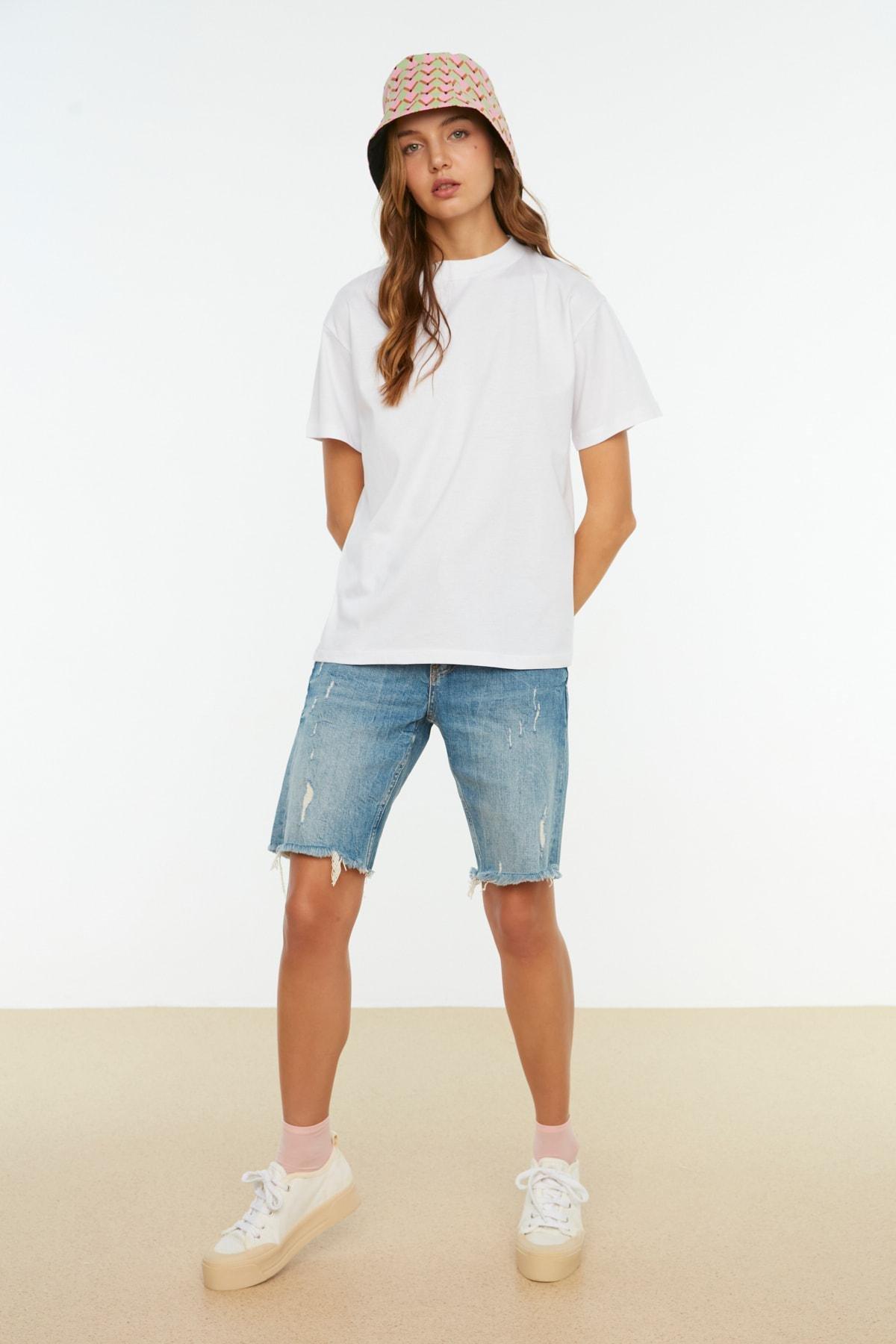 White Regular T-Shirt, , large image number 5