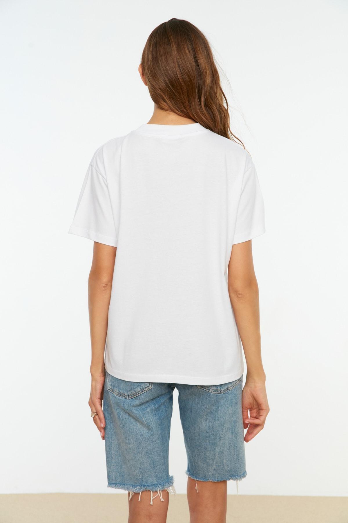 White Regular T-Shirt, , large image number 7
