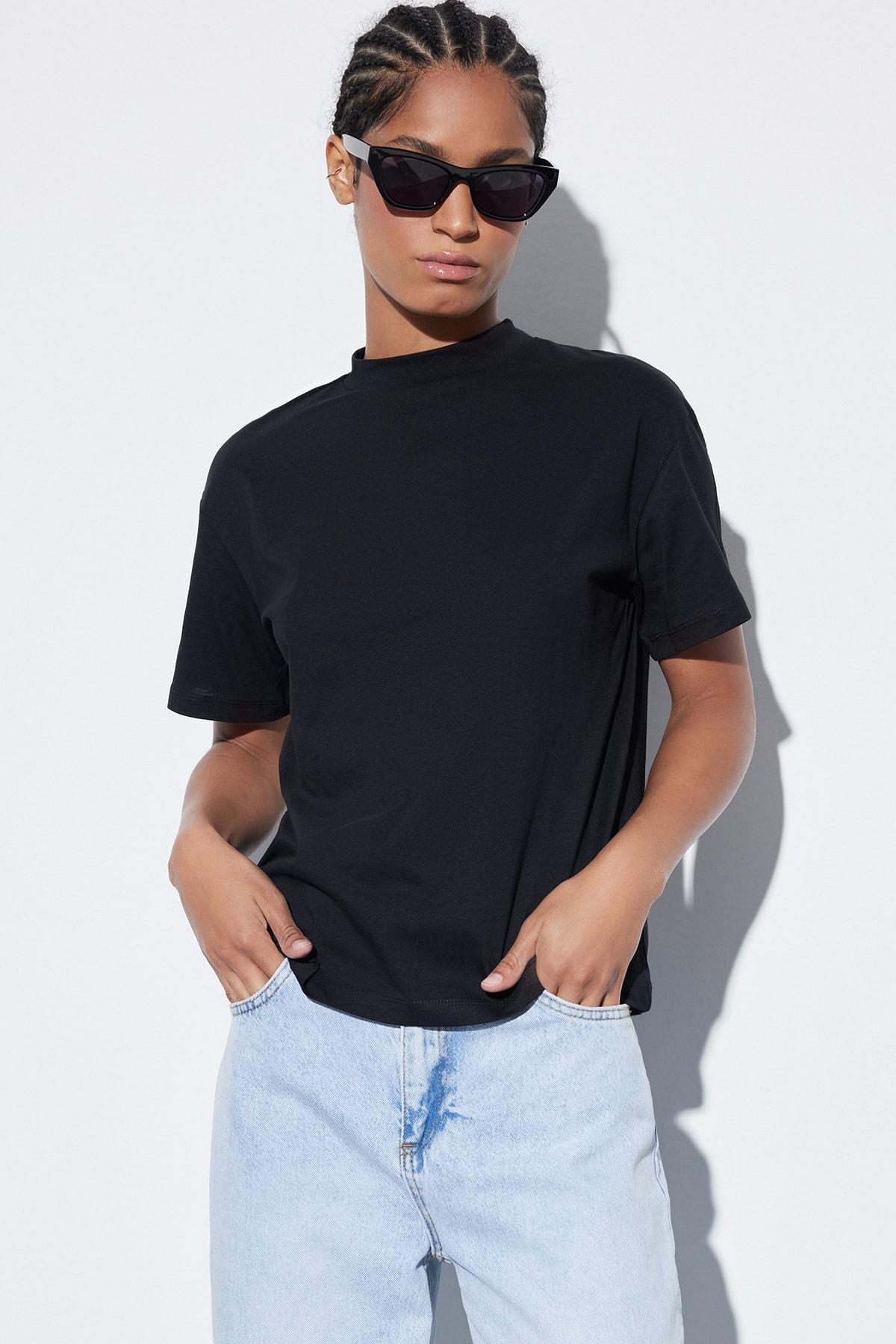 Black Regular T-Shirt, , large image number 2