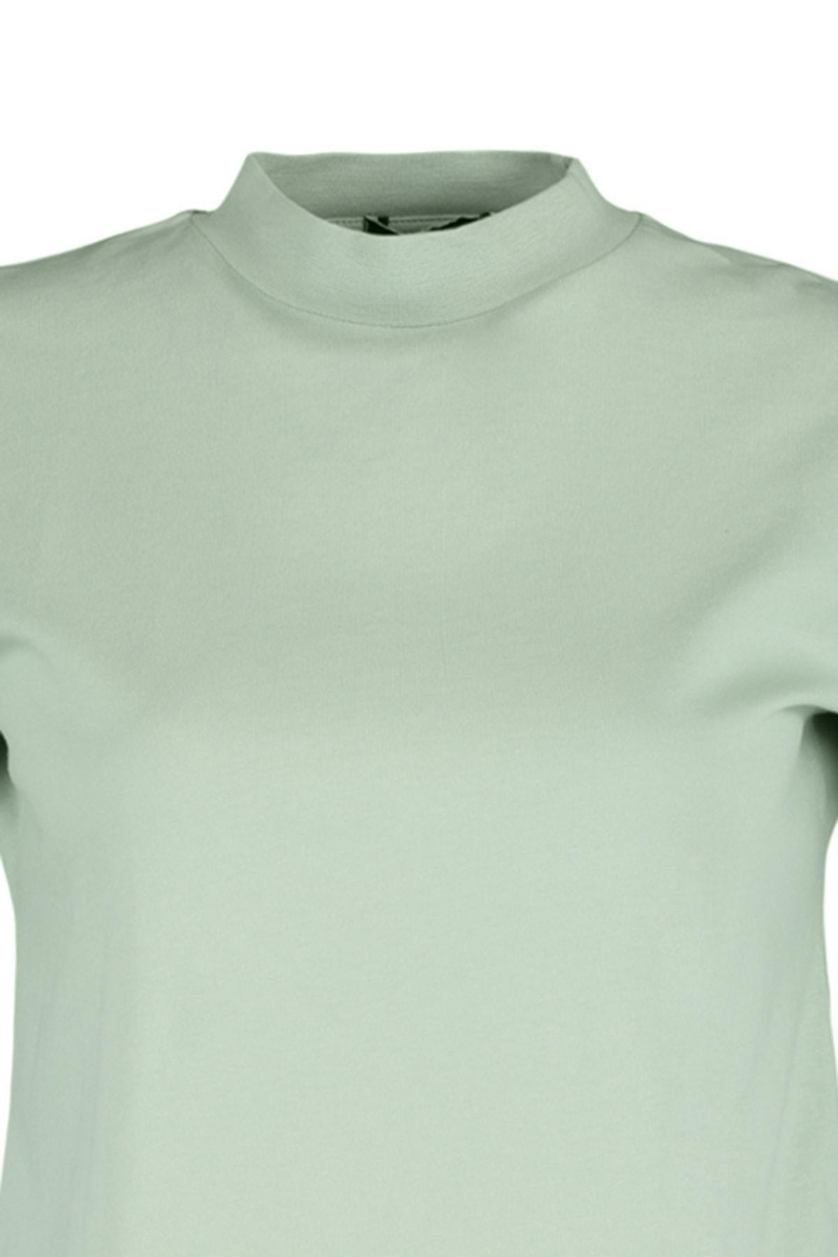 Green Standing Collar T-Shirt, Green, large image number 15