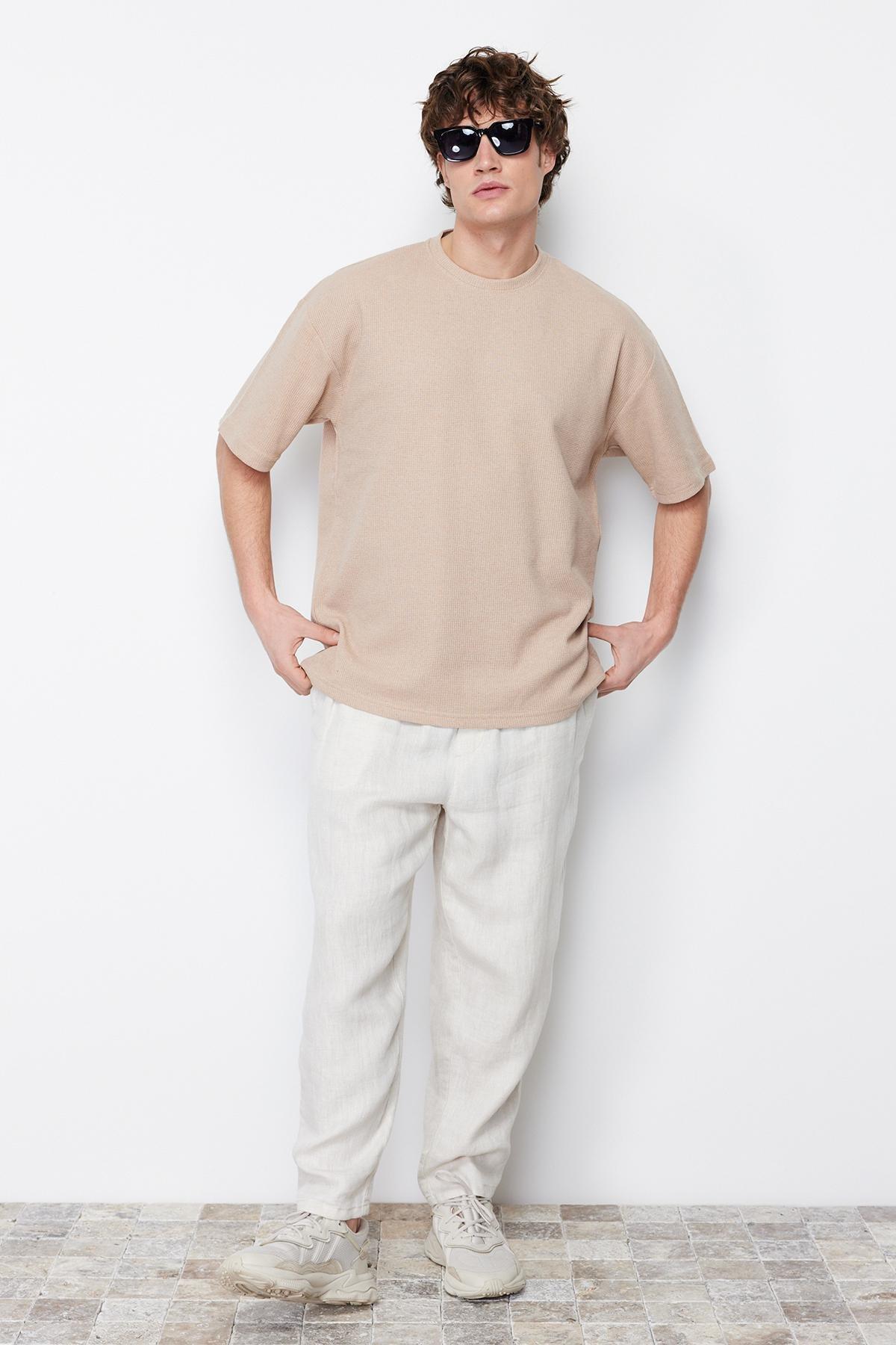 Brown Oversize Crew Neck Tshirt, , large image number 2