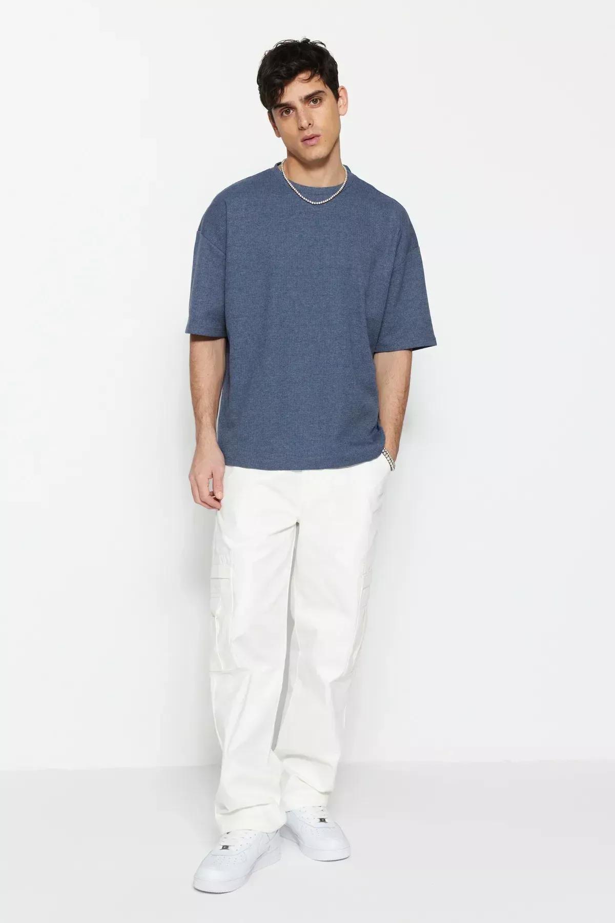 Blue Oversize T-Shirt, , large image number 5