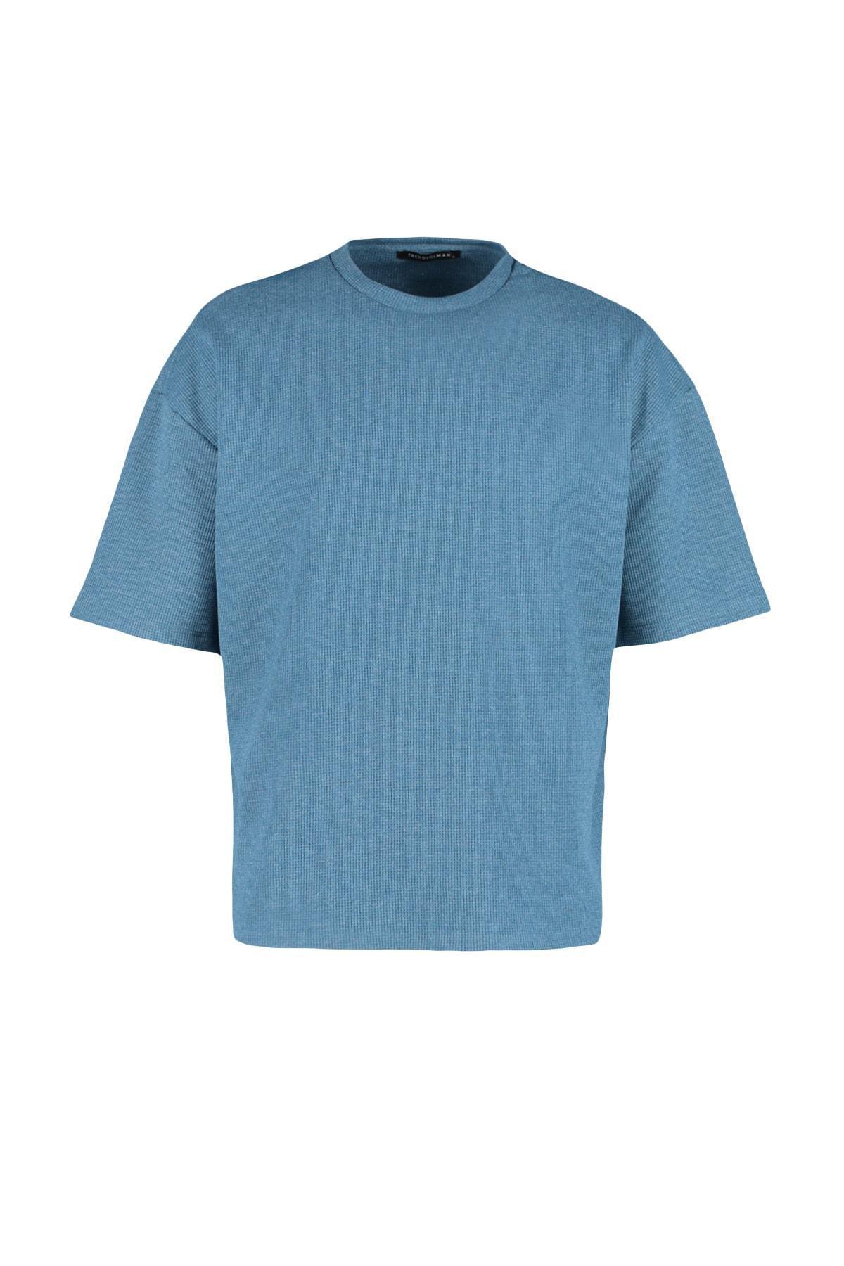 Blue Oversize T-Shirt, , large image number 8