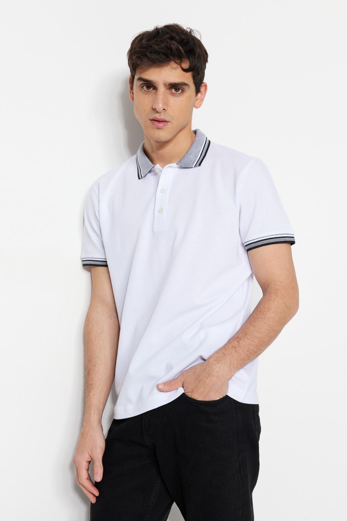 White Polo T-Shirt, , large image number 0
