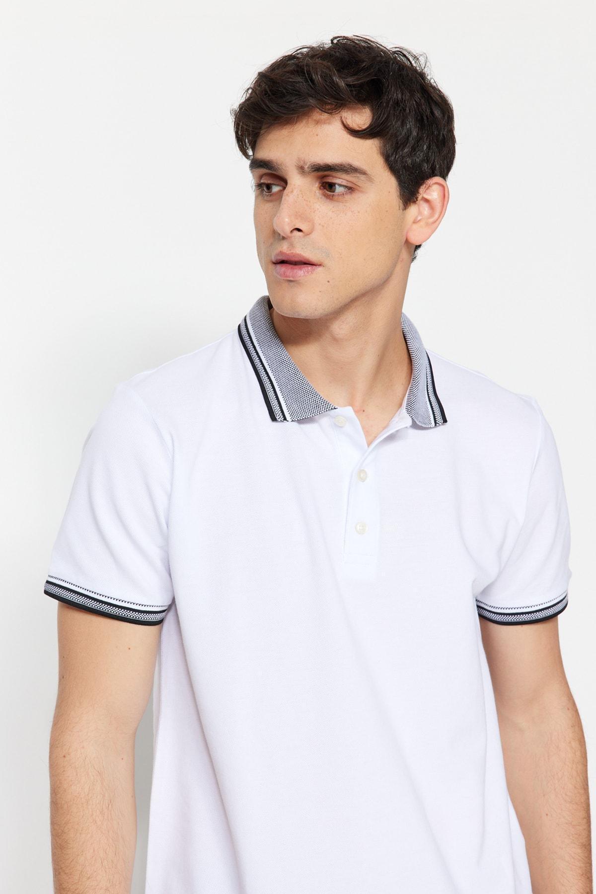 White Polo T-Shirt, , large image number 1