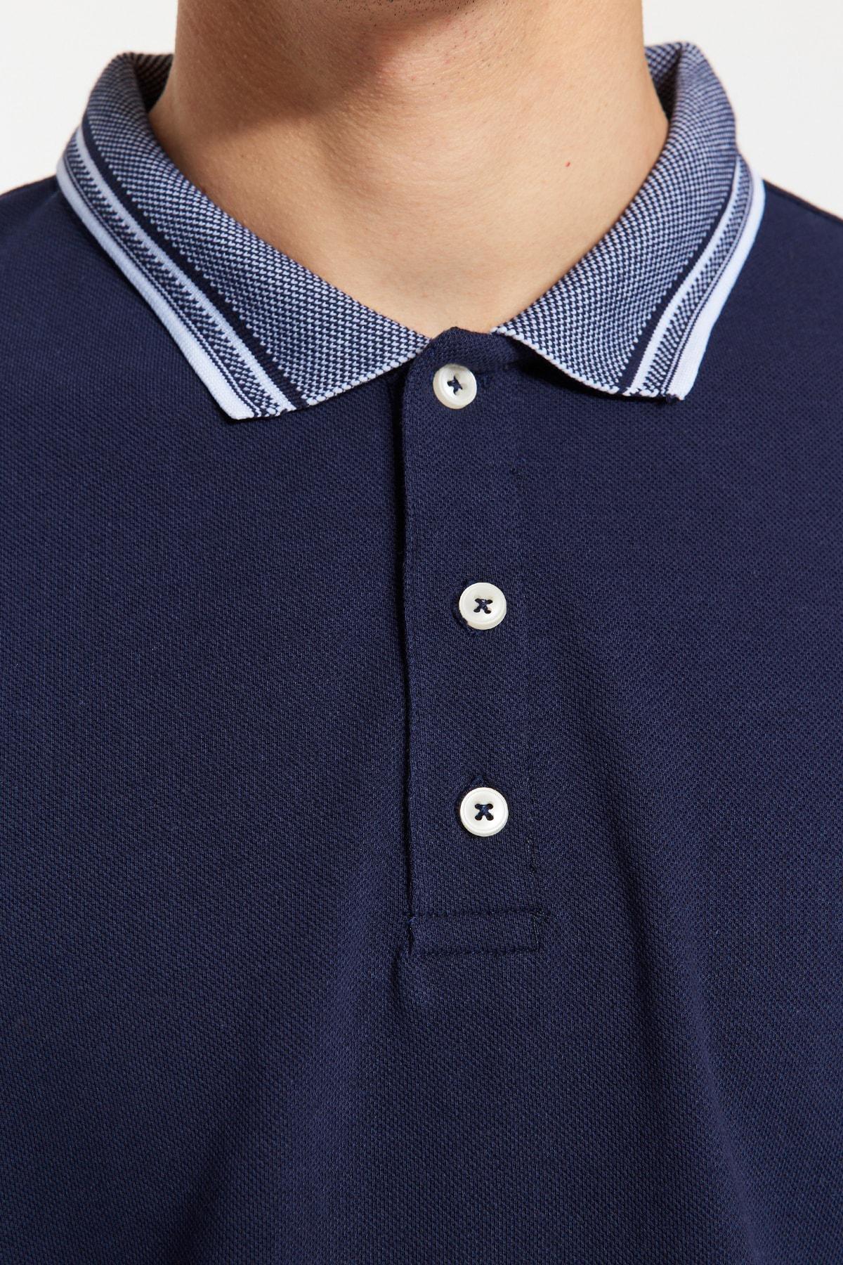 Navy Polo T-Shirt, Dark blue, large image number 3
