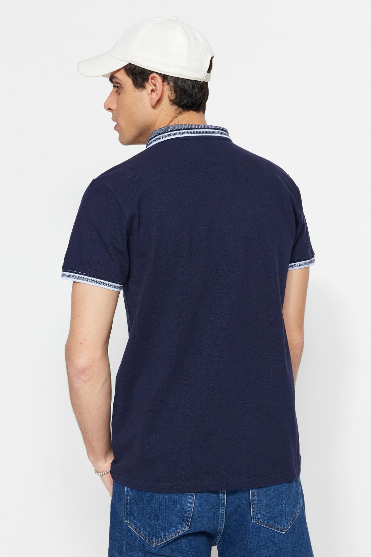 Navy Polo T-Shirt, Dark blue, large image number 5