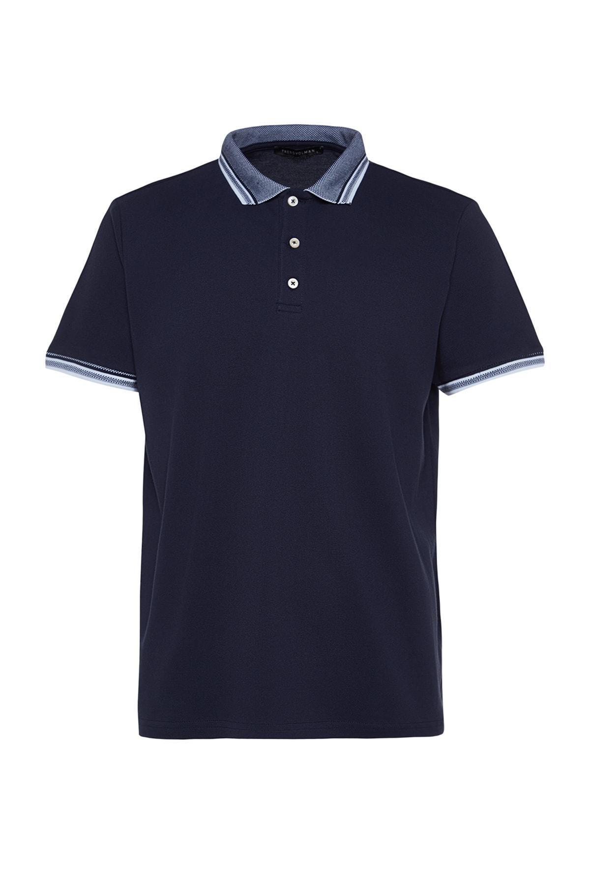 Navy Polo T-Shirt, Dark blue, large image number 7