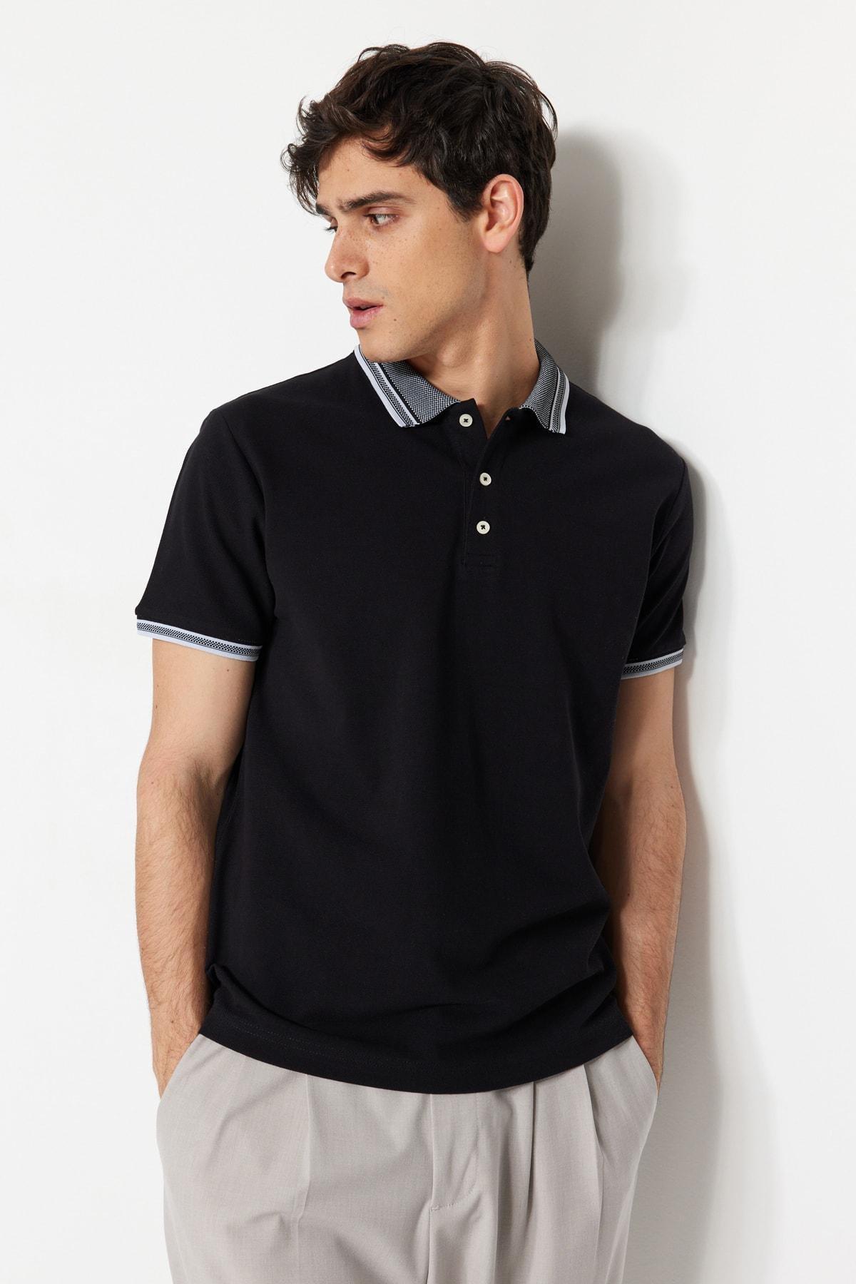 Black Polo T-Shirt, , large image number 0