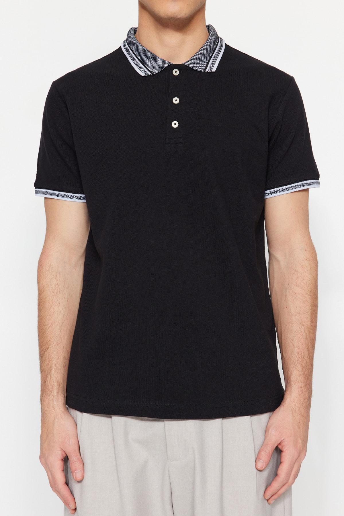 Black Polo T-Shirt, , large image number 1