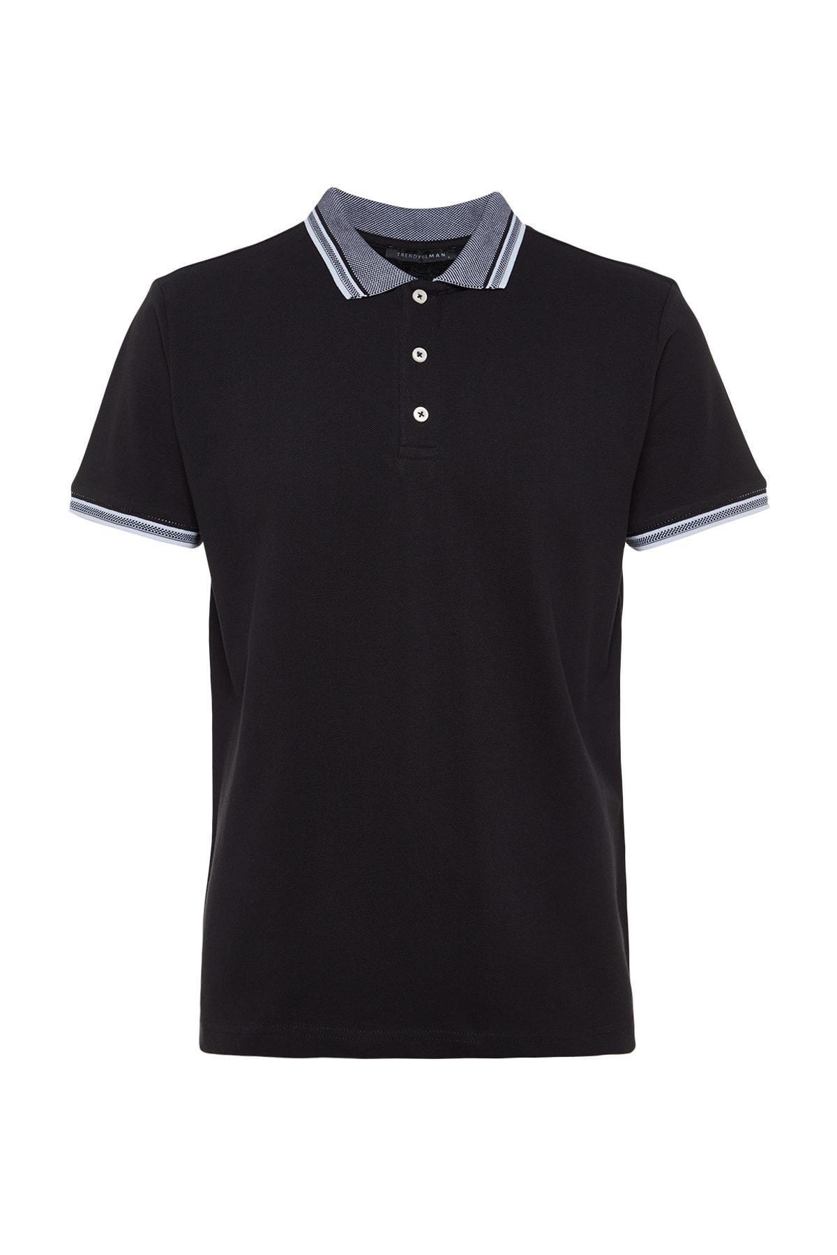 Black Polo T-Shirt, , large image number 6